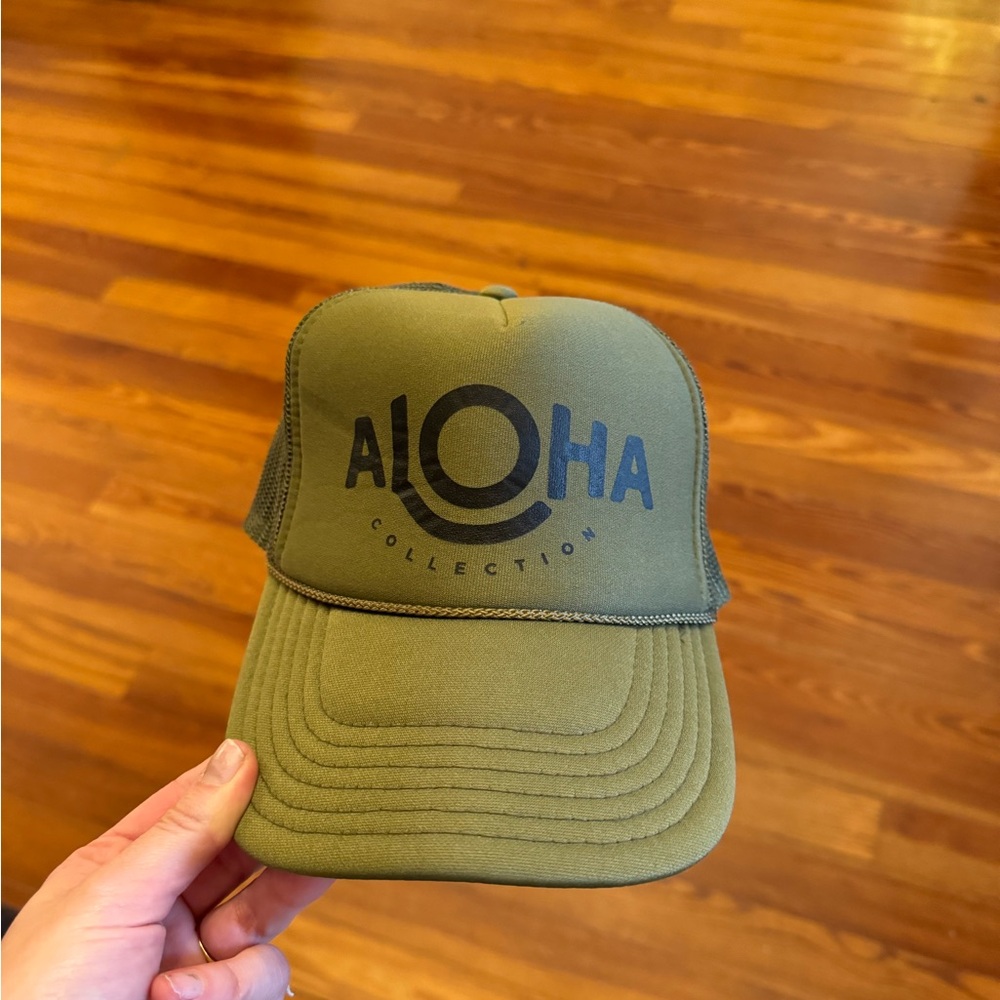 Green Aloha Trucker Hat